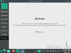 Manjaro 21 KDE Edition шаги по установке со снимками экрана 15