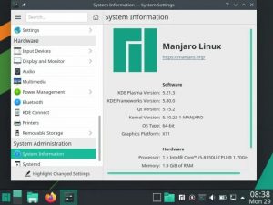Манджаро линукс системные требования