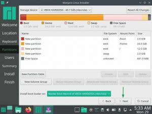 Manjaro 21 KDE Edition шаги по установке со снимками экрана