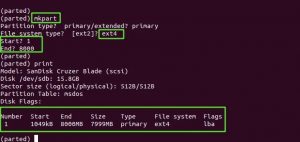 Как создать разделы диска с помощью команды Parted в Linux 6