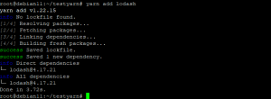 Как установить диспетчер пакетов Yarn JS (Node) в Debian 11
