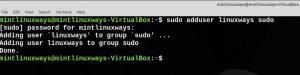 Добавление пользователей в группу Sudo в Linux Mint 20
