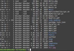 Как проверить права доступа к файлам с помощью команды «ls» в Linux Mint 20