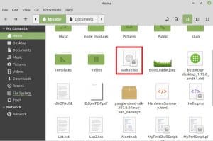 Как создать резервный файл ISO с помощью Mkisofs в Linux Mint 20