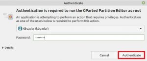 Как установить GParted на Linux Mint 20